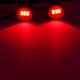 thumbnail image 3 of 2 x DC 12V Red DRL Motorcycle Rearview Mirror Eagle Eye 3 LED Flash Strobe Light Waterproof Aluminum Safety Signal Lights, 3 of 5