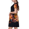 thumbnail image 2 of Balery Tennis Ball In Fire1 Vestidos sueltos de manga corta para mujer, vestidos de verano 2025, vestidos casuales de corte A con vuelo., 2 of 6