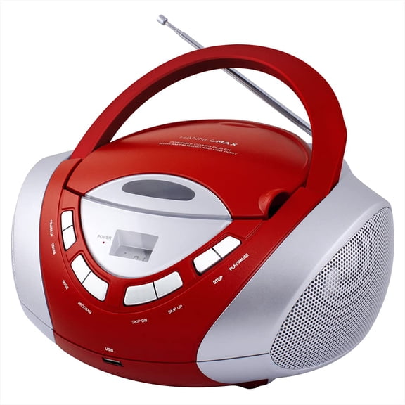 Boombox portátil para CD/MP3 HANNLOMAX HX-320CD con radio AM/FM
