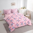 thumbnail image 2 of Manfei Cute Baseball Games Twin Bedding,Sport Themd Bedding Comforter Set For Girls,Pink Blue,Pink Reversible,7 Pieces, 2 of 8