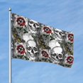 thumbnail image 2 of Kll Skulls Roses Flag 4x6 Ft Parade Party Flag Outdoor Flag Decorative Flag Banner Flags Garden Flag Home House Flags, 2 of 7