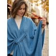 thumbnail image 3 of Kukuzhu Shawl Wraps for Women ponchos Ruana Cape Open Front Duster Cardigan Sweaters for Fall Winter, 3 of 8