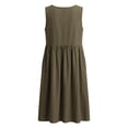 thumbnail image 6 of NTACZA Sleeveless Womens Dresses Midi Shift Crew Neck for Party Empire Waist With Pockets Casual Dresses, 6 of 9