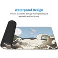 thumbnail image 4 of Japanese Brown Wave Gaming Mouse Pad 31.5 X 11.8 Inch XL Cool Style Art Design Print Big Mousepad Extended Large Laptop Keyboard Mouse Mat Non-Slip Rubber Base with Stitched Edges for Home Office, 4 of 6