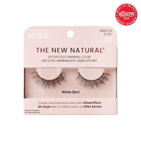 KISS The New Natural, White Shirt, Single Pack, 1 Pair.