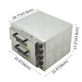 thumbnail image 2 of 16" Pizza Electric Oven Machine Double-Decker Commercial 1PH 3KW 220V, 2 of 10