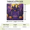 thumbnail image 2 of Halloween Themed Elastic Edge Tablecloth 34x34 Inch Square - Features Festive Ghosts and Pumpkins Pattern for Party Decor, 2 of 6