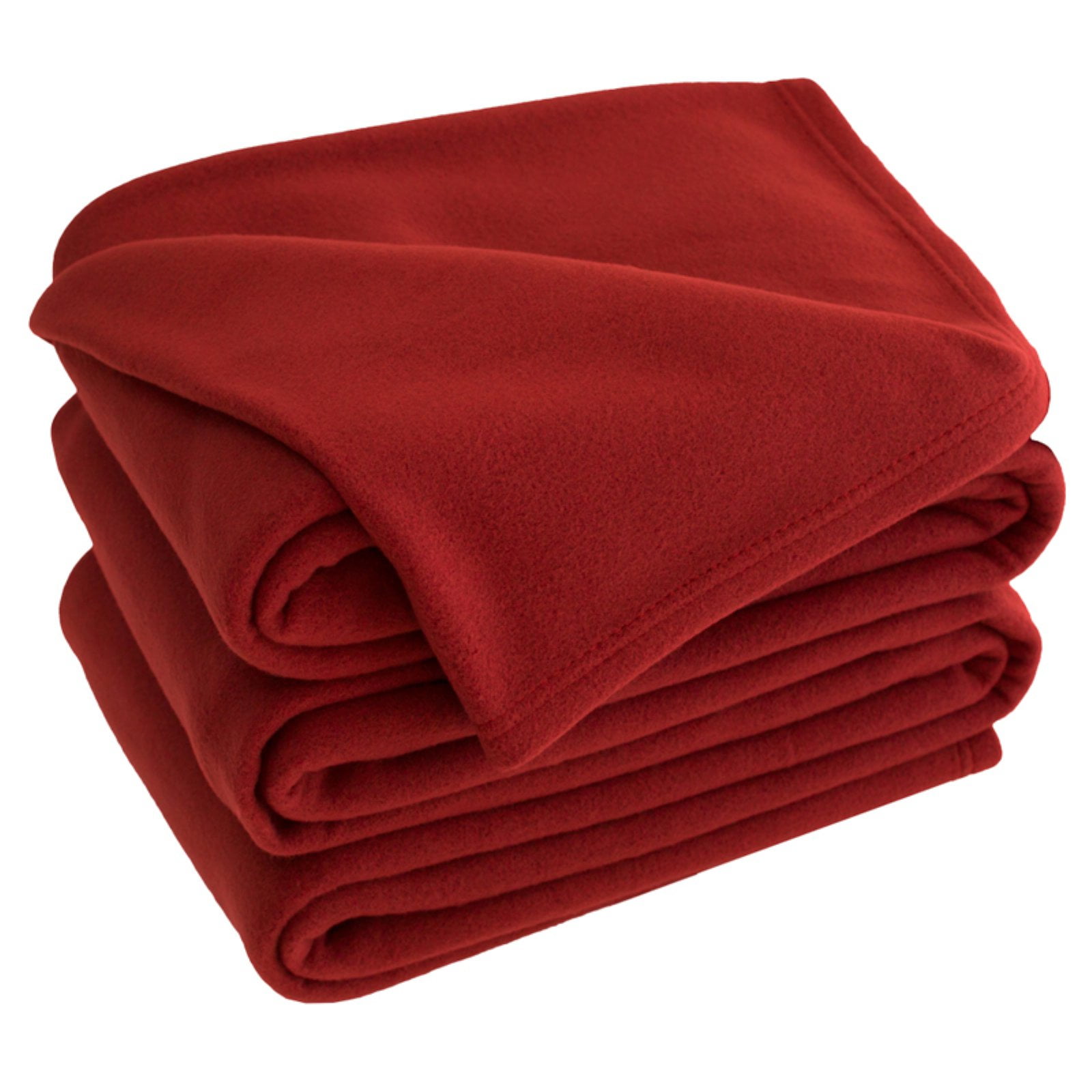 Polar Fleece Solid Bed Blanket by Bare Home