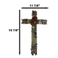 thumbnail image 2 of Rustic Western Faux Wooden Valentine Love Red Roses With Barbed Wires Wall Cross, 2 of 10