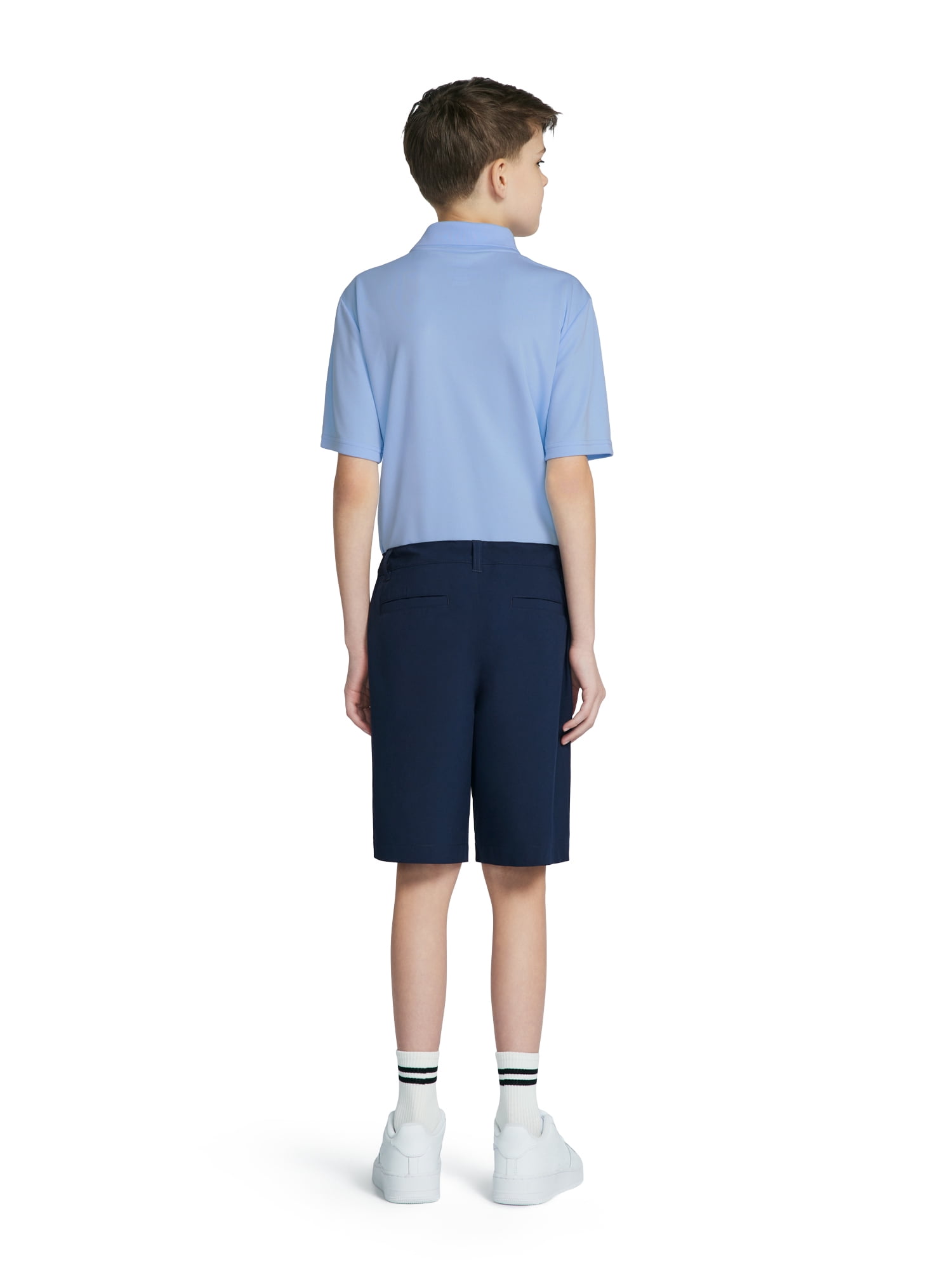 Wonder Nation Boys School Uniform Stretch Performance Shorts, Sizes 4-18 & Husky