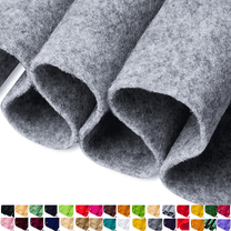 FabricLA Acrylic Felt Fabric - 72" Inch Wide 1.6mm Thick Felt by The Yard - Use Felt Sheets for Sewing, Cushion and Padding, DIY Arts & Crafts - Heather Grey, 9 Yard