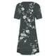 thumbnail image 3 of Vestido Corto para las Mujeres Cuello Redondo Manga Corta Impresa Suéter, Moda Casual Estilo Línea, 3 of 5