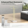 thumbnail image 6 of Standing Towel Rack with Marble Base, 2-Tier Towel Stand for Bathroom Floor, Upgrade Steady Design, 6 of 18