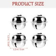 thumbnail image 2 of Entireivity 21Pcs Five-point Star Christmas Bells Mini Creative Shiny Rattle Bells Handmade Small Christmas Jingle Bell (20pcs 3cm Silver Bells+10m Ribbon), 2 of 8