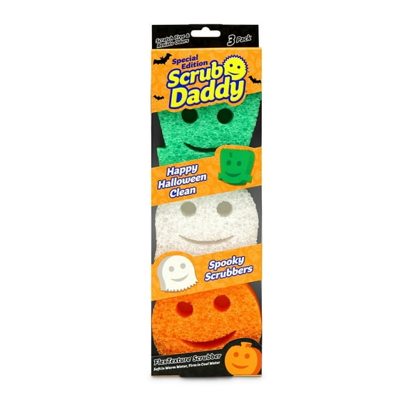 Scrub Daddy Special Edition Halloween Shapes Non-Scratch Cleaning Sponges, 3 Count