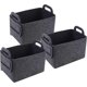 thumbnail image 1 of 3 Pcs Felt Storage Box (Deep Grey), 1 of 4