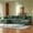 Green, variant on Vintagearth 141'' Modular Sectional Cloud Couch U Shaped with 2 Movable Ottomans & 4 Pillows Tool-free Easy Assembly for Living Room Apartment, Beige