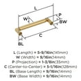 thumbnail image 4 of Amerock Balon 5-1/16 inch (128mm) Center-to-Center Champagne Bronze Cabinet Pull, 4 of 5