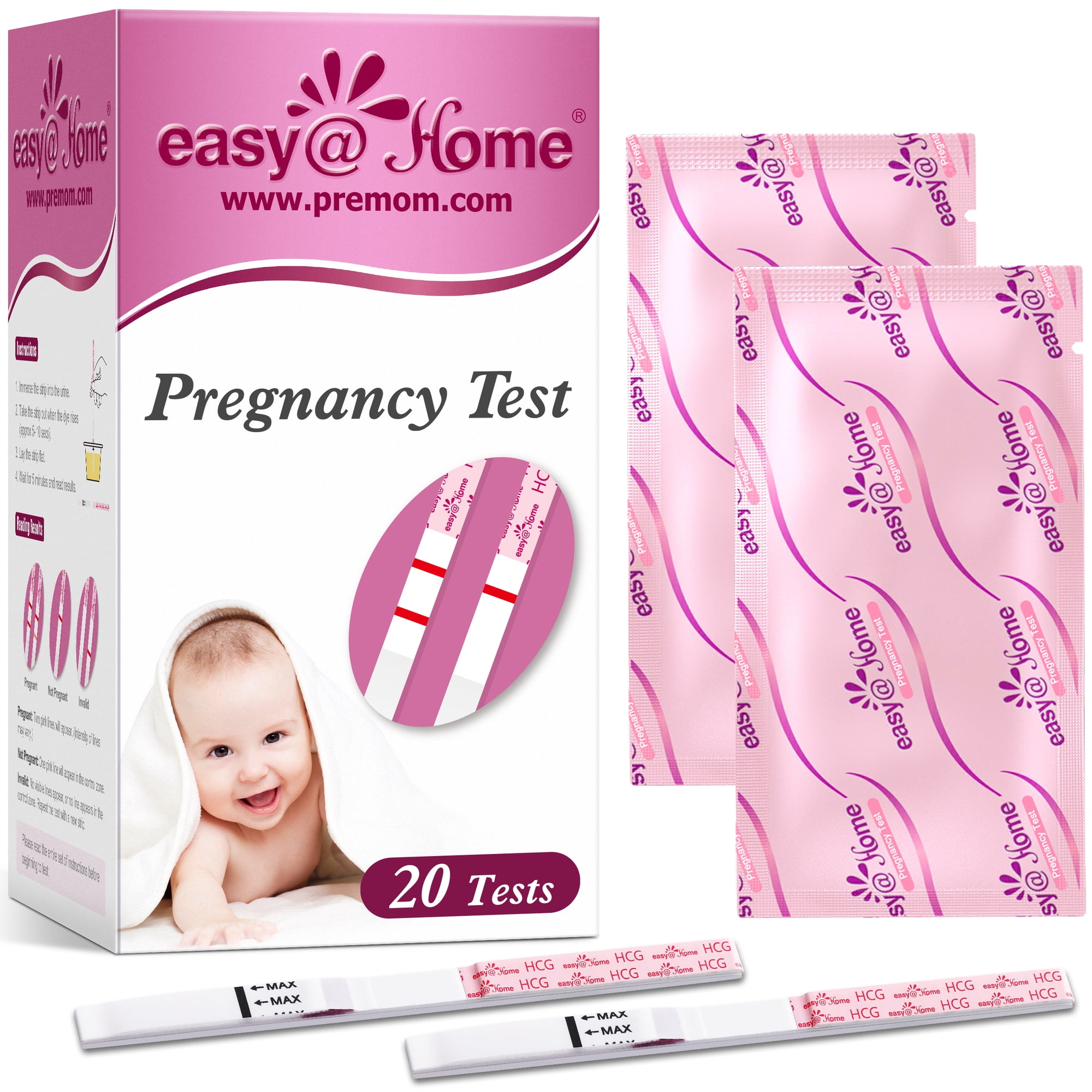 Easy@Home Early Detection Pregnancy Test, 20 Count