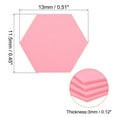 thumbnail image 2 of Uxcell Felt Coasters, Hexagonal Absorbent Pad Coaster for Drink Cup Pot Bowl Vase, Pink 4 Pack, 2 of 5