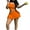 Orange, variant on Women Summer 2pcs Outfits Set Tank Crop Top and Tennis Skorts Mini Pleated Ruffle Skirt Solid Color Tracksuit Activewear