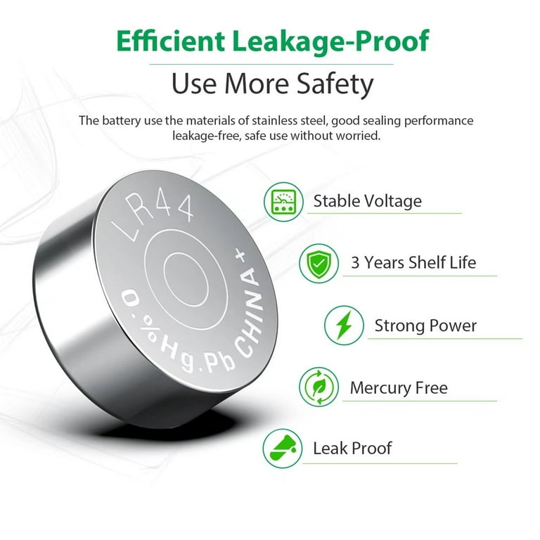 5000 Pack Alkaline Rechargeable Button Cell 3v AG13 LR44 A76, 0% PH,  Mercury Free Watch Cells From Eastred, $216.49