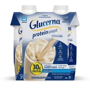 (3 pack) Glucerna Protein Smart Diabetic Shake, Vanilla, 11 fl oz carton, 4 Count