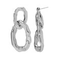 thumbnail image 2 of Silver plated double hoop drop earrings, 2 of 4