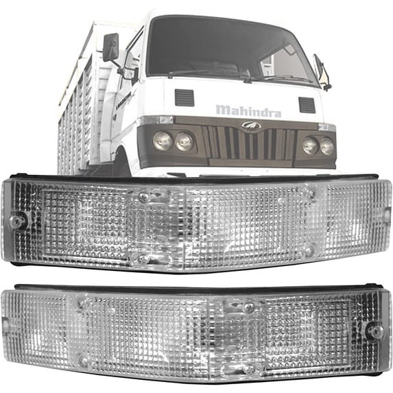 APSMOTIV High Visibility 2x Side Indicator Lamp Flasher Light Corner Lamp Assembly Suitable for with 12v Bulbs Suitable for Mahindra Cabking Allwyn Nissan