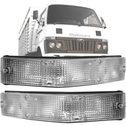 APSMOTIV High Visibility 2x Side Indicator Lamp Flasher Light Corner Lamp Assembly Suitable for with 12v Bulbs Suitable for Mahindra Cabking Allwyn Nissan