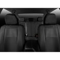 BDK Classic Black Faux Leather Car Seat Covers Full Set, Front & Rear