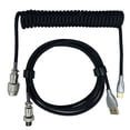 thumbnail image 4 of Coiled Keyboard Cable, Professional Gaming Keyboard Cable with 2 Stage Design, Double Layer Knitted Mesh, Sturdy Connector, Easy to Store, Self Locking, 4 of 8