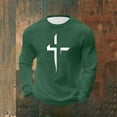 thumbnail image 5 of VBTAPA Waffle T-Shirts for Mens Jesus Cross Faith Casual Workout Shirts Big and Tall Long Sleeve Crew Neck Christian Tops Comfy Soft Textured Knit Pullovers Army Green L, 5 of 6
