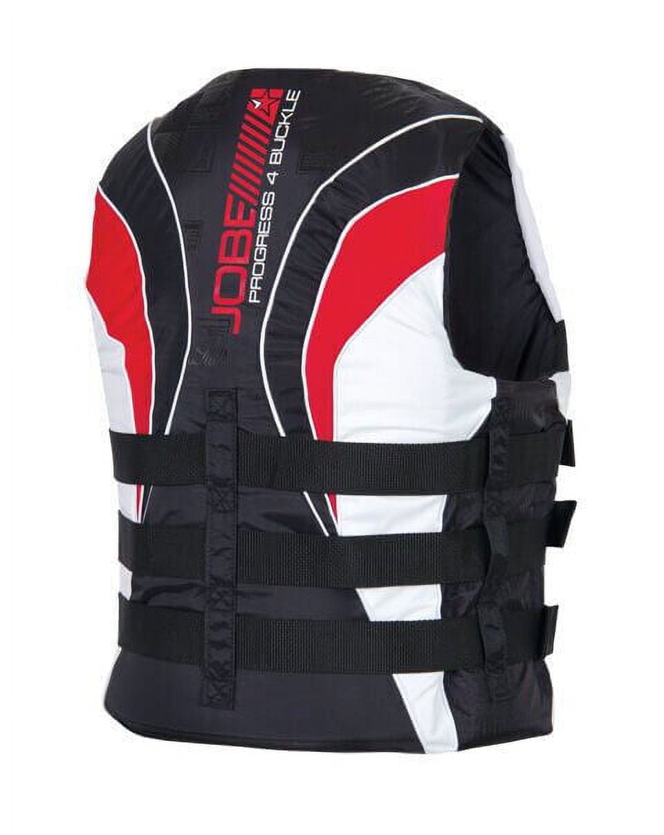 Jobe Progress 4 Buckle Vest Unisex Red/Black - SMALL