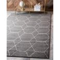 thumbnail image 1 of Unique Loom 3140888 9 x 12 ft. Geometric Trellis Frieze Rectangular Rug, Dark Gray, 1 of 5