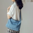 thumbnail image 5 of All-matching Crossbody Bag for Women Simple Hobo Tote Bag Ins Denim Shoulder Bag, 5 of 16