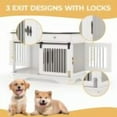 thumbnail image 2 of TEQIN Large Dog Crate,47.2"W Furniture Style Dog Crate with Removable Divier,Thick Wooden Pet House End Table Modern Cage Furniture for Small/Medium/Large Dog, 2 of 7