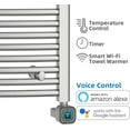 thumbnail image 2 of HEATGENE Smart Towel Warmer with Timer and Temperature Control, Smart Liquid Filled Towel Rails, Plug-in/Hardwired Wall-Mounted Towel Heater Rack Compatible Brushed, 2 of 9