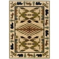 thumbnail image 2 of Oriental Weavers Hudson Area Rug 1072A Ivory Moose Canoes 5' 3" x 7' 6" Rectangle, 2 of 4