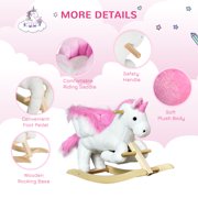 Unicorn Baby Rocking Horse Toy for Kids with Lullaby Song, Plush Ride on Horse with Heavy-Duty Support System, Pretend Play Interactive Toy for Toddlers 18-36 Months