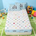 thumbnail image 4 of Manfei Boys Girls Soccer Zipper Twin Comforter Sets with Fitted Sheet and 2 Pillowcases, Cartoon Monogrammed A Zipper Bedding Set, Light Blue Black A, 4 of 7