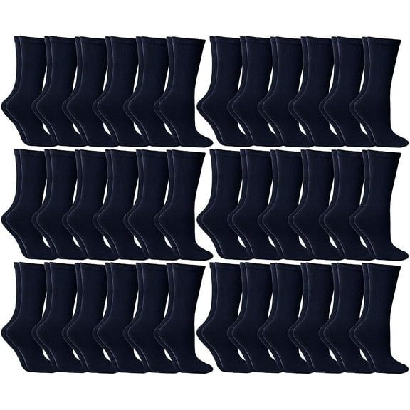 Yacht & Smith 36 Pairs of Crew Socks in Bulk, Mens Womens Wholesale Athletic Cotton Sock, Donations
