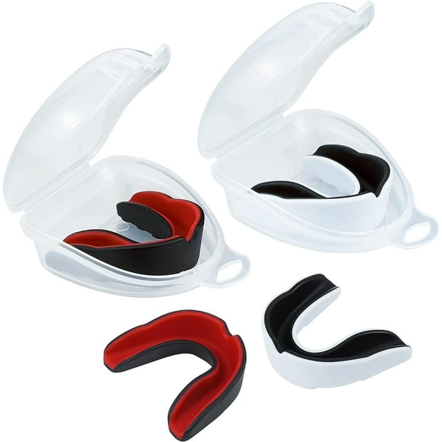 FrostHike 2Pcs Mouth Guard Gum Shield for Adult Jaw Protection Sports Mouth Guards Double
