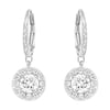 Swarovski Women's Clear Round Crystal Drop Pendant Earrings