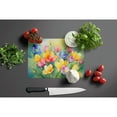 thumbnail image 3 of Freesias in Watercolor Glass Cutting Board Large 12 in x 15 in, 3 of 5