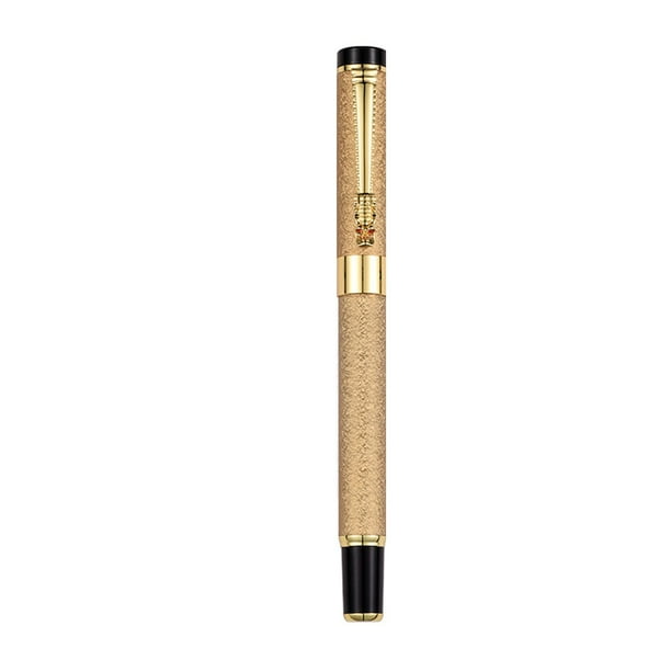 Pluma estilográfica rellenable con tinta, bolígrafo de firma de metal, estuche de regalo, punta ultrafina de 0,5 mm para la escuela de negocios