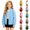 Light Blue-32, variant on Mitankcoo Girls Baseball Jacket Fleece Lined Snap Button Coat Loose Casual Kids Warm Outerwear with Pockets 4-15Y