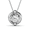 White Gold, variant on Cate & Chloe Zara 18k White Gold Plated Necklace with Round Cut Swarovski Crystal Gift for Women