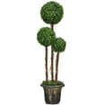 thumbnail image 1 of Costway 4’Artificial Topiary Triple Ball Tree Plant Outdoor Indoor UV Resistant, 1 of 9