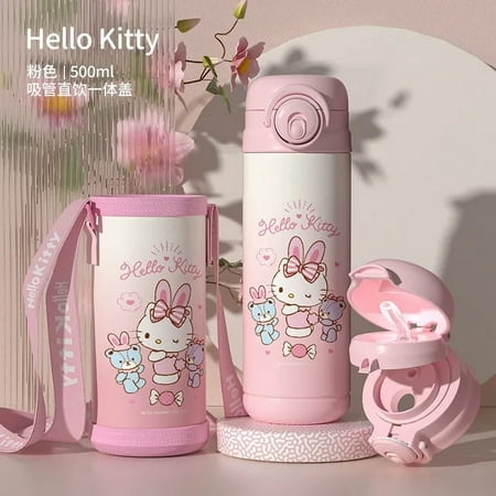 

Sanrio Hello Kitty Children Thermos Water Bottle Cartoon Anime Kuromi Cinnamoroll 316 Stainless Steel Vacuum Flasks Thermo Cup YY